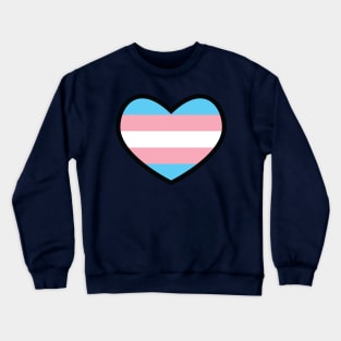 Transgender Flag Heart Crewneck Sweatshirt